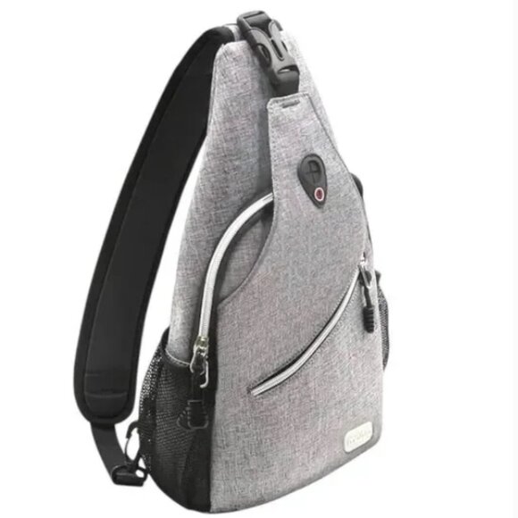 NEW Mosiso Sling Backpack Multipurpose Crossbody Bag in Dark Heather Gray - Picture 2 of 16